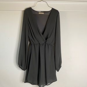 Size small - long sleeve v-neck-dress